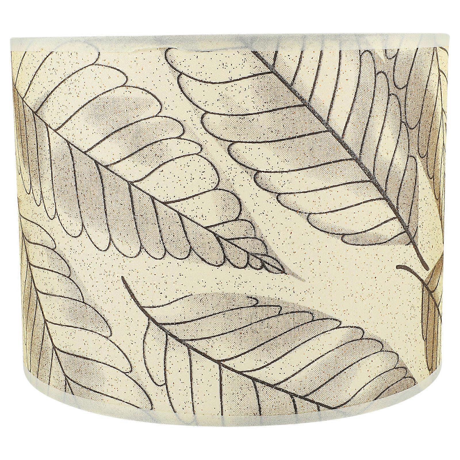 Leaf Pattern Desk Lamp Shade Fabric Lamp Cover Replacement for Decor E27