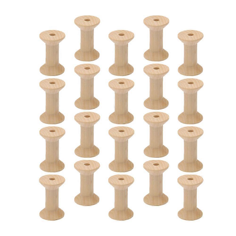 Wooden Bobbin Spools for Sewing Use 50Pcs Empty Thread Spools Assorted Color