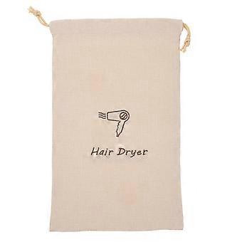 Travel Hair Dryer Linen Storage Bag with Drawstring Closure 1 Piece