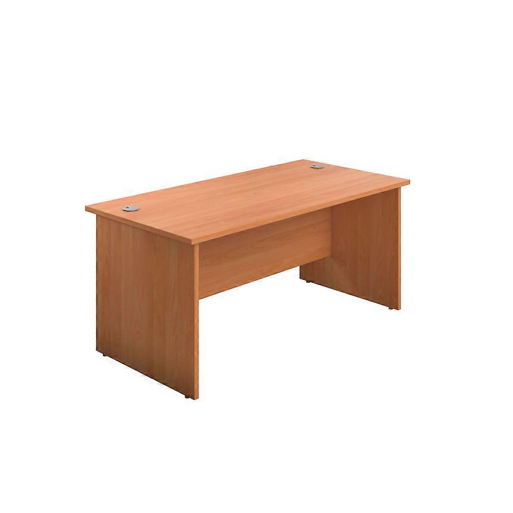 Jemini Rectangular Panel End Desk 1200x800x730mm Beech KF804345