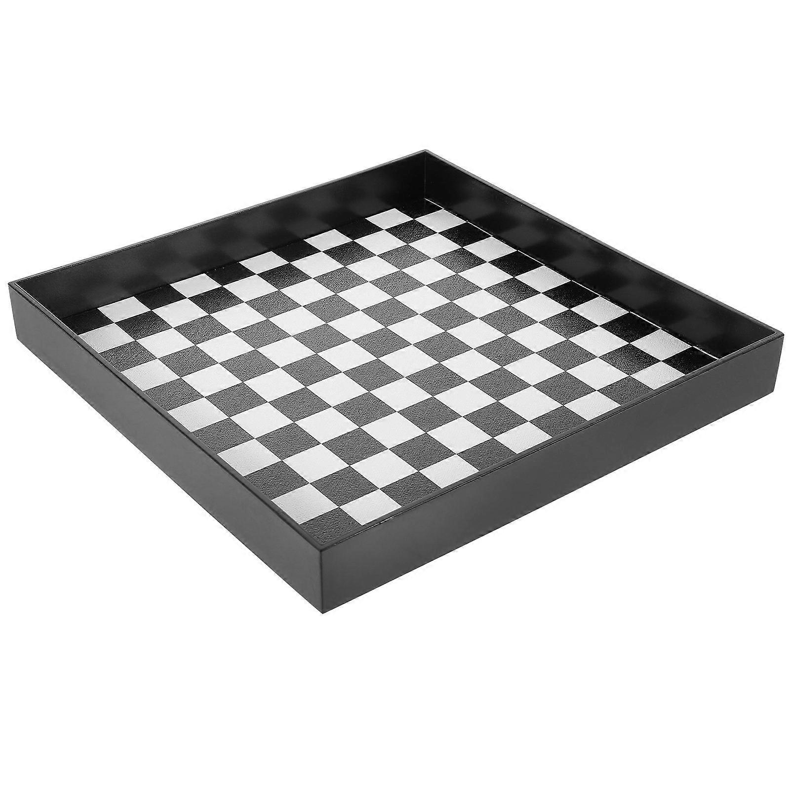 Checkerboard Pattern Storage Tray Desktop Storage Plate Multifunctional Storage Plate