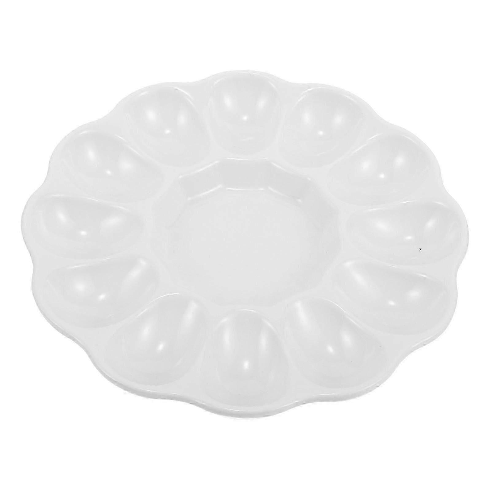 Ceramic Egg Platter Appetizer Serving Dish compatible with Home Restaurant Use