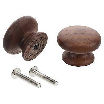 2pcs rond en bois tiroir boutons champignon armoire tirer poignées ferme meubles tiroir commode boutons pour chambre salon cuisine