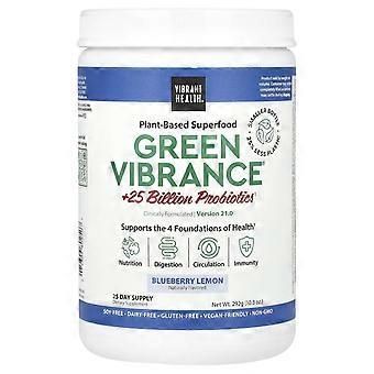 Vibrant Health, Green Vibrance® +25 miljard probiotica, versie 21.0, bosbes-citroen, 292 g