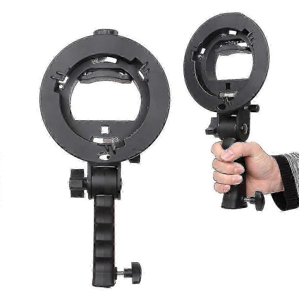 S-shaped Handheld Grip Portable Bowens Mount Speedlight Bracket