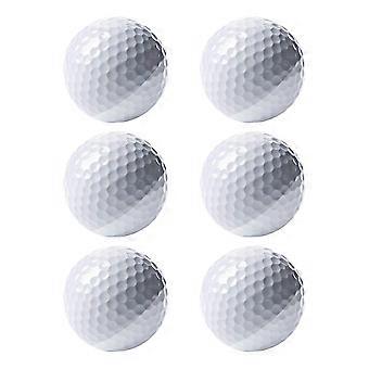 Golf Balls 6 Pieces 2 Layer Construction Standard Size Rubber Golf Training Balls for Indoor Outdoor Practice Competition