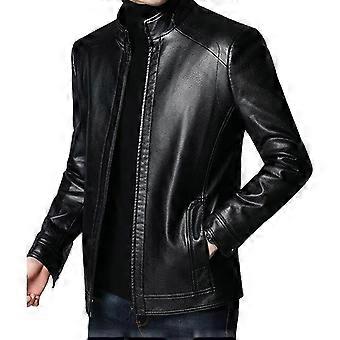 Mens Autumn Long Warm Leather Jacket Coat Men Winter Casual England Style Vintage Fashion Leather Jacket Plus 4XL Men Coats & Jackets