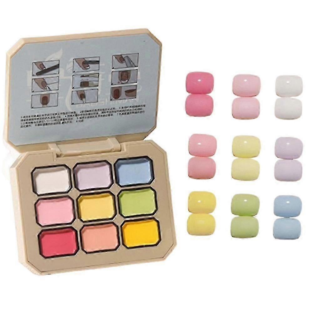 solid gel glue nail polish set nine square