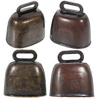 Pet Bell Iron Small Loud Cow Bell for Decoration 4Pcs Farming Bells