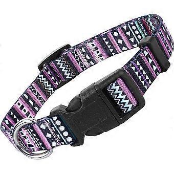 Dog Collar with Bohemian Patterns, Adjustable Puppy Collars, Ethnic Style Collar, Collar, Dog Trainning Collar ( S Size)