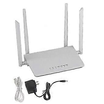 Drahtloser WLAN-Router, 4 Antennen, intelligenter 300-m-Hochgeschwindigkeits-Wandrouter für Zuhause, US-Stecker, 100–240 V, weißer Vierfach-Antennenrouter durch die Wand