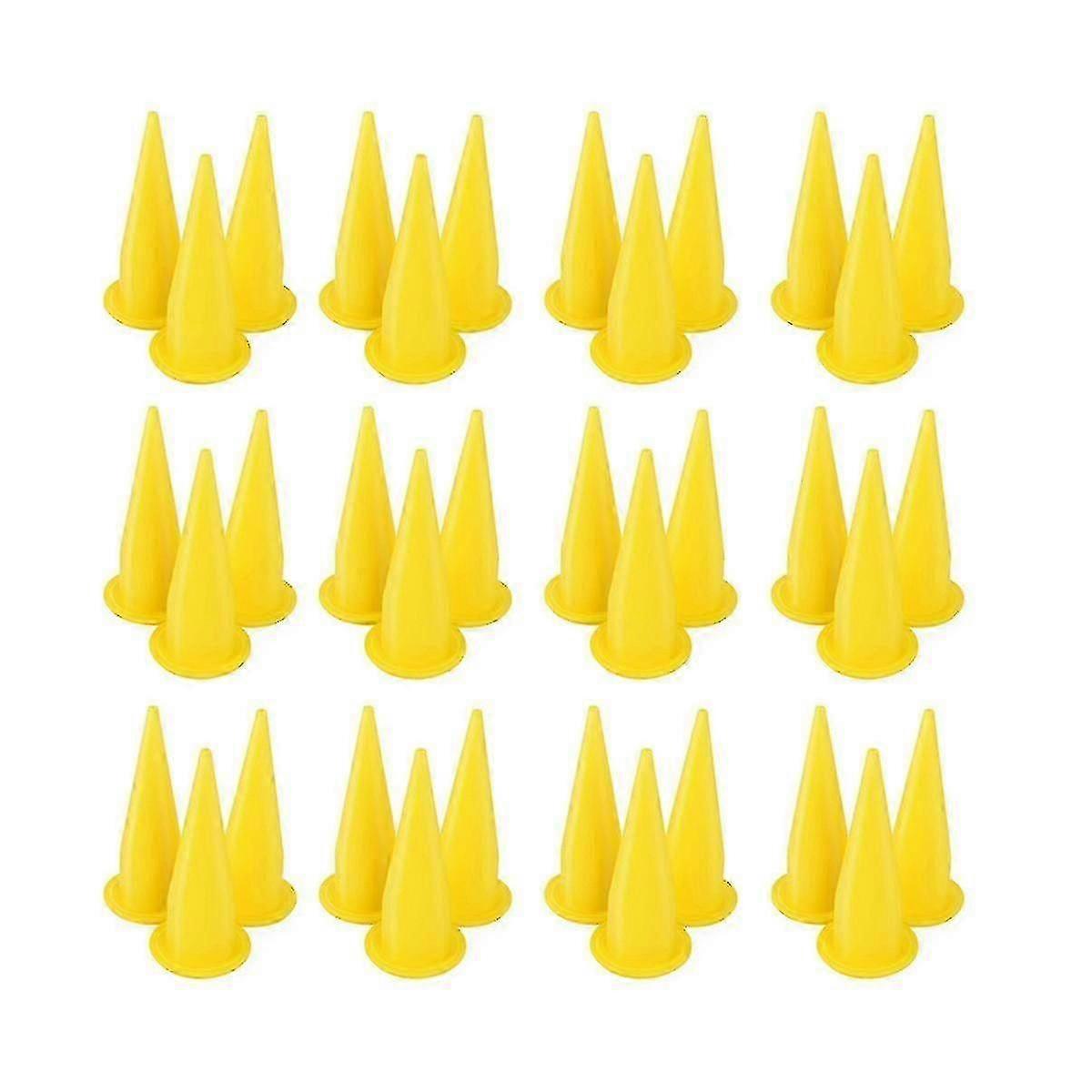 Yellow cone nozzle compatible with bulk caulk tools - 50pcs replacement set