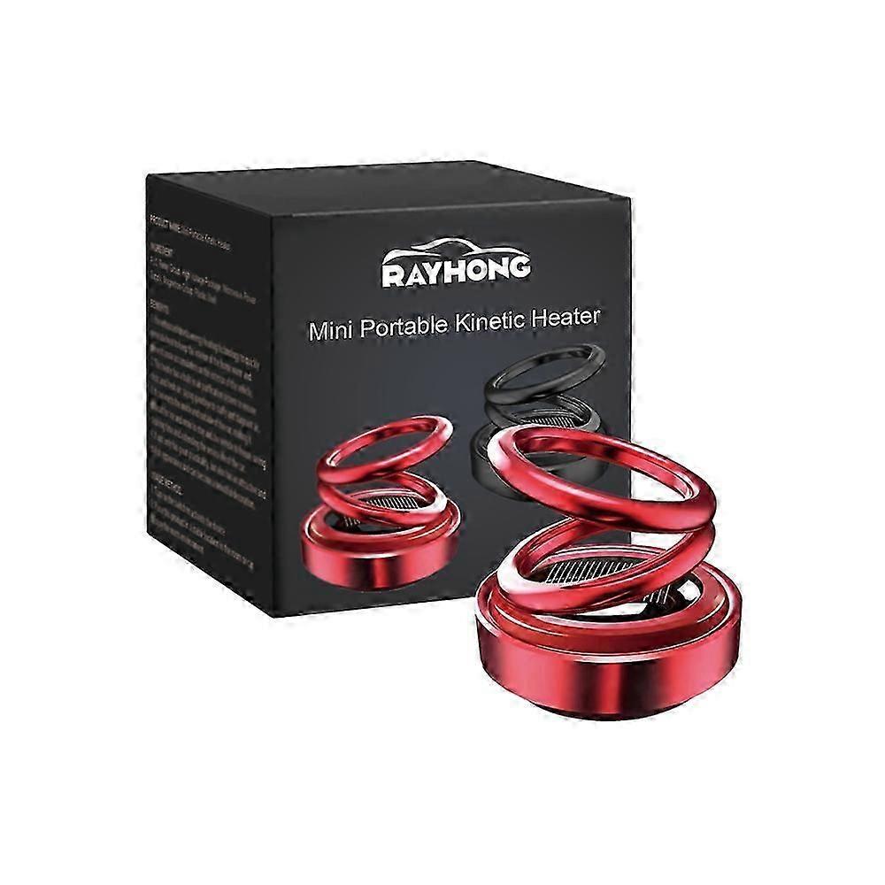 1-2PCS Portable Kinetic Mini Auto RotatingMini Solar Double Ring