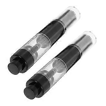 2 stuks navulbare poederkwasten, herbruikbare reisspray-applicatorkwast, foundationkwast met los poederflesje, intrekbare compacte poederkwast.