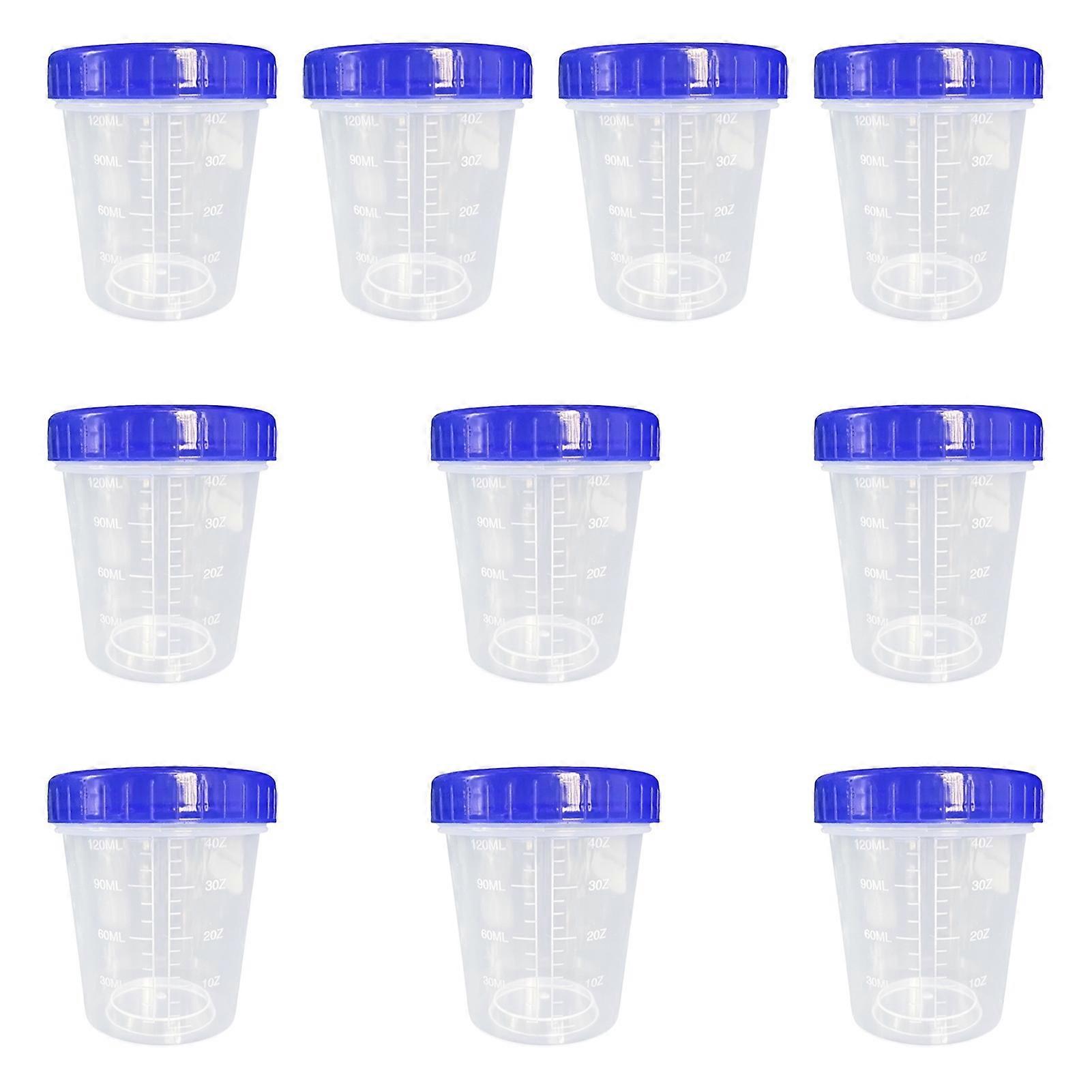10Pcs Salad Dressing Containers, 4 Oz Leakproof Stackable Small with Lids