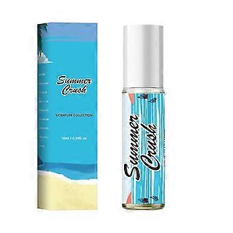 Perfume portátil em formato de esfera, azul claro, fresco e elegante, com fragrância duradoura, para uso diário, tipo spray, para mulheres.