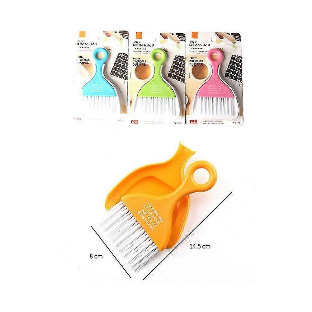 Small Desktop Sweeper Cleaning Brush Small Broom Dustpan Set (Random Color)