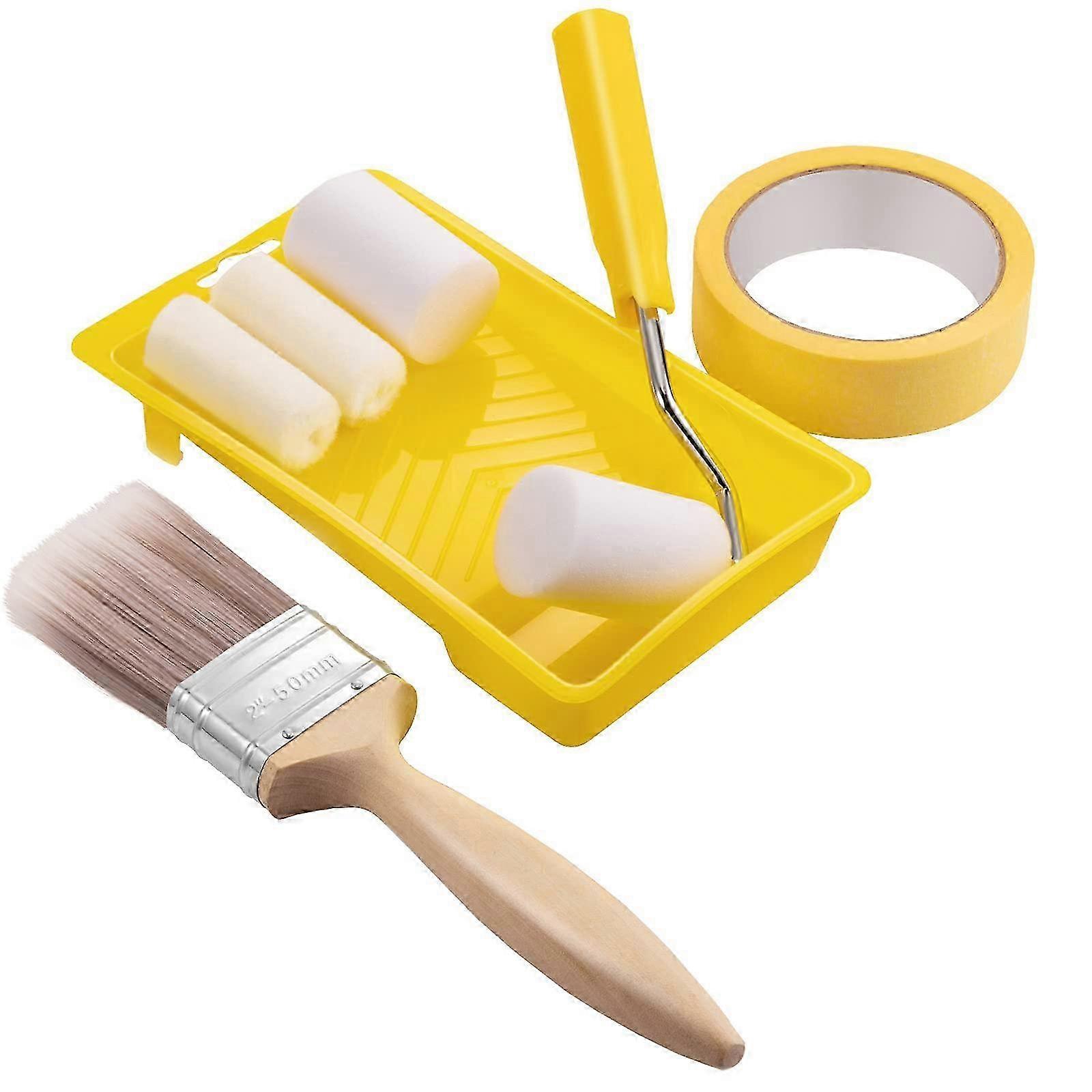 7Pcs Mini Foam 2 Inch Small Roller Paint Brush Foam Paint Roller Kit