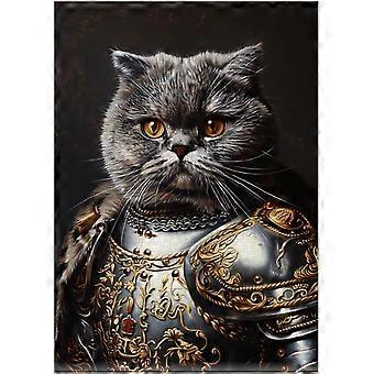 Quebra-cabeça de gato Scottish Fold cavaleiro - Retrato de cavaleiro para animais de estimação - Presente para dono de gato Scottish Fold AZQ087