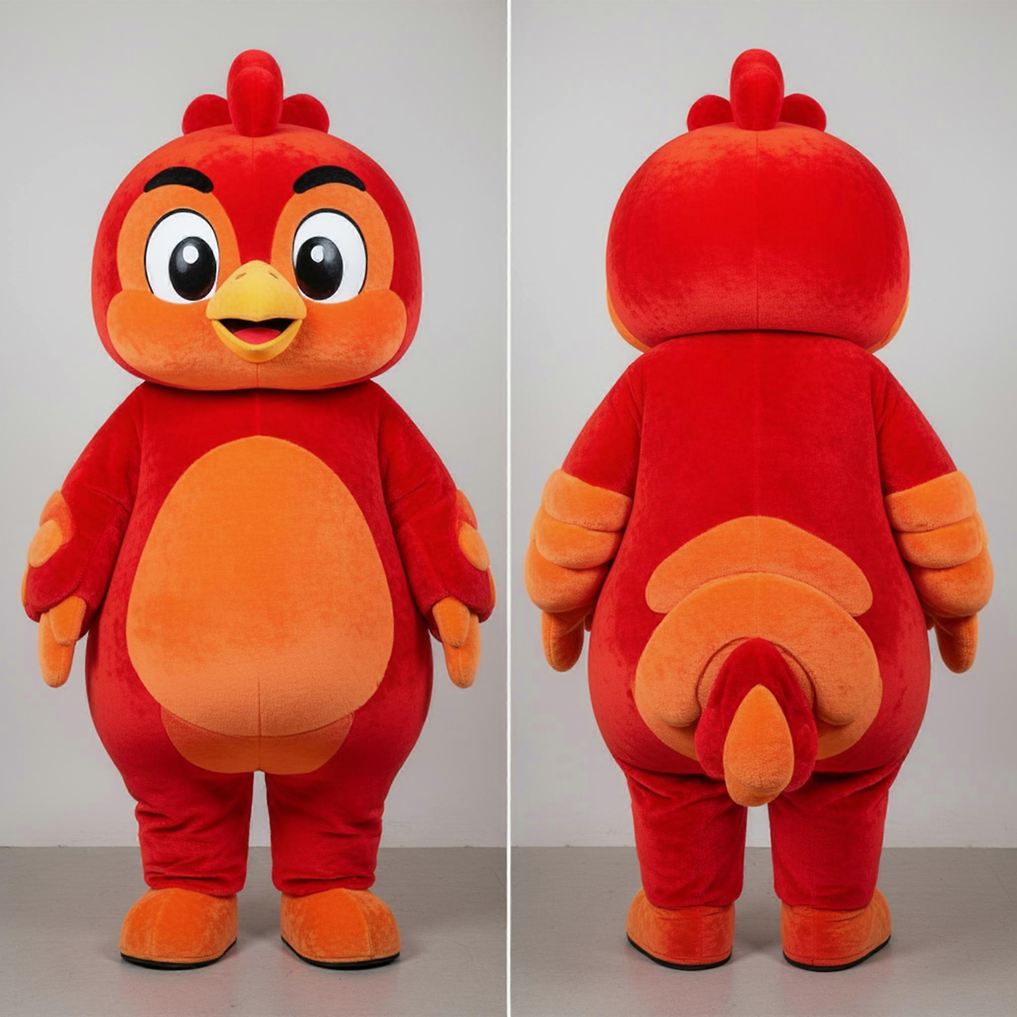 MASTICOT Velvety Red Mandarin Mascot