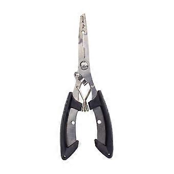 Alicate de pesca com boca curva, tesoura de linha de pesca potente em aço inoxidável, alicate multifuncional para estrada.