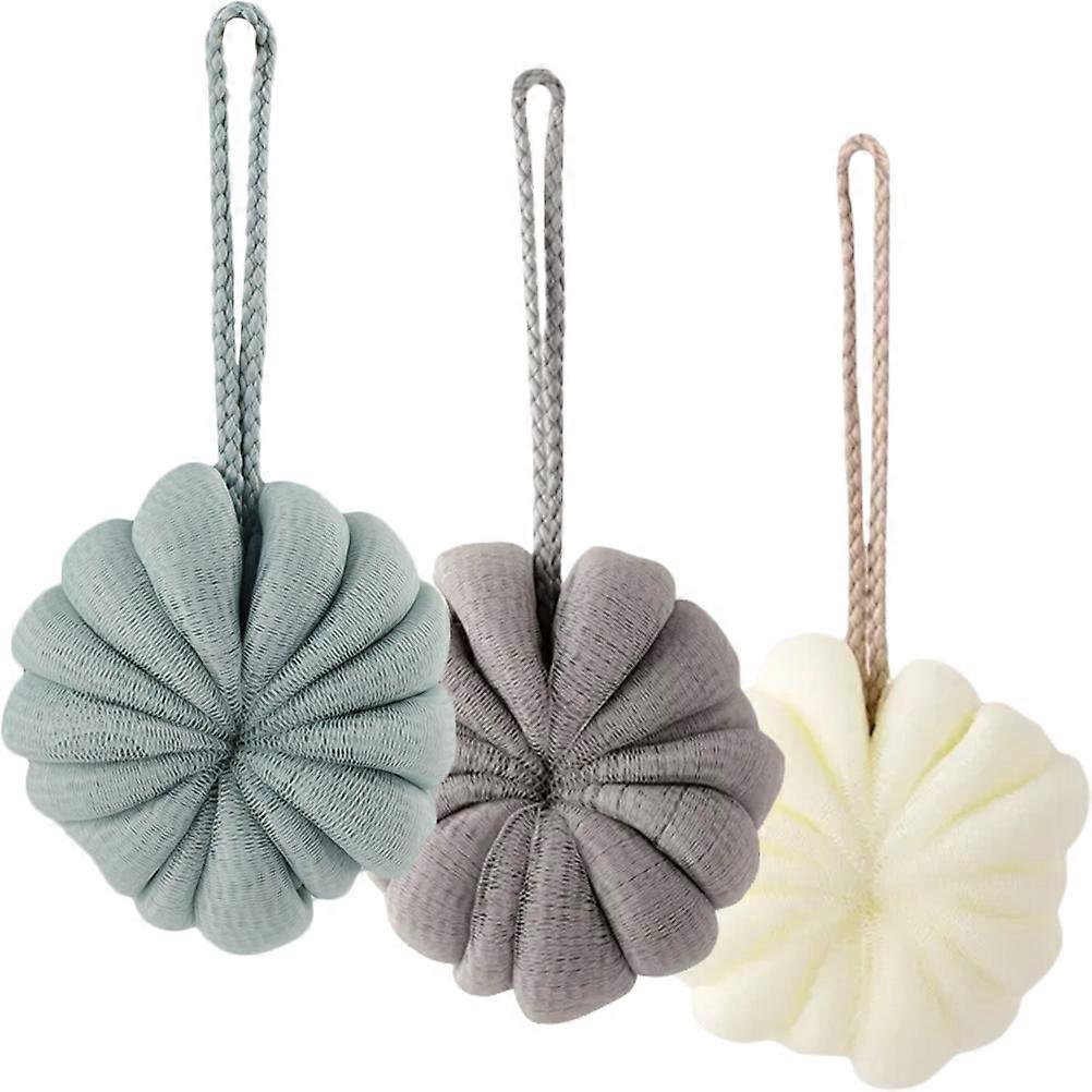 Body Exfoliating Bath Sponge Scrubber for Shower Use 3Pcs Kit