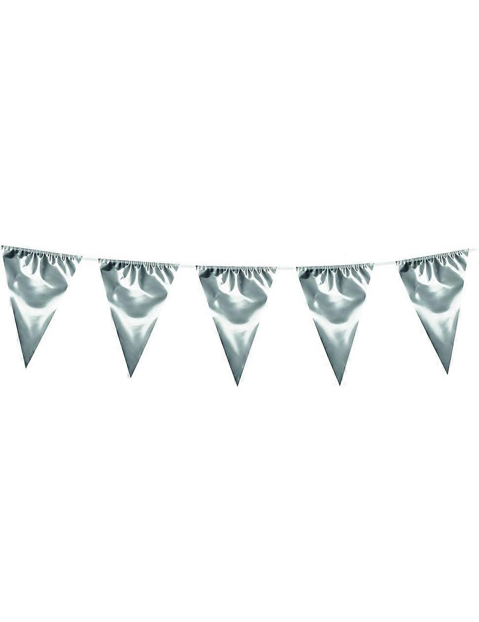 10m Giant Silver Pennant Garlands