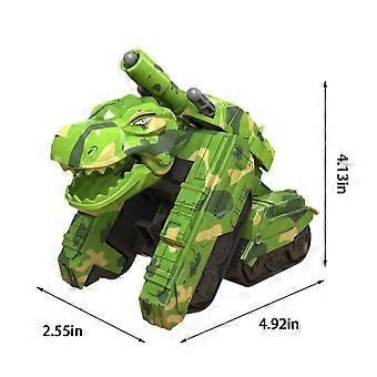 Brinquedo Tanque Dinossauro Transformável com Colisão, Lançador de Pressão, Brinquedo Infantil Verde