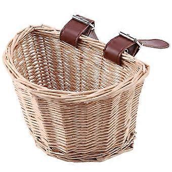 Vintage Wicker Scooter Bike Basket