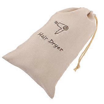 Hair Dryer Bag Linen Drawstring Storage Bag Durable