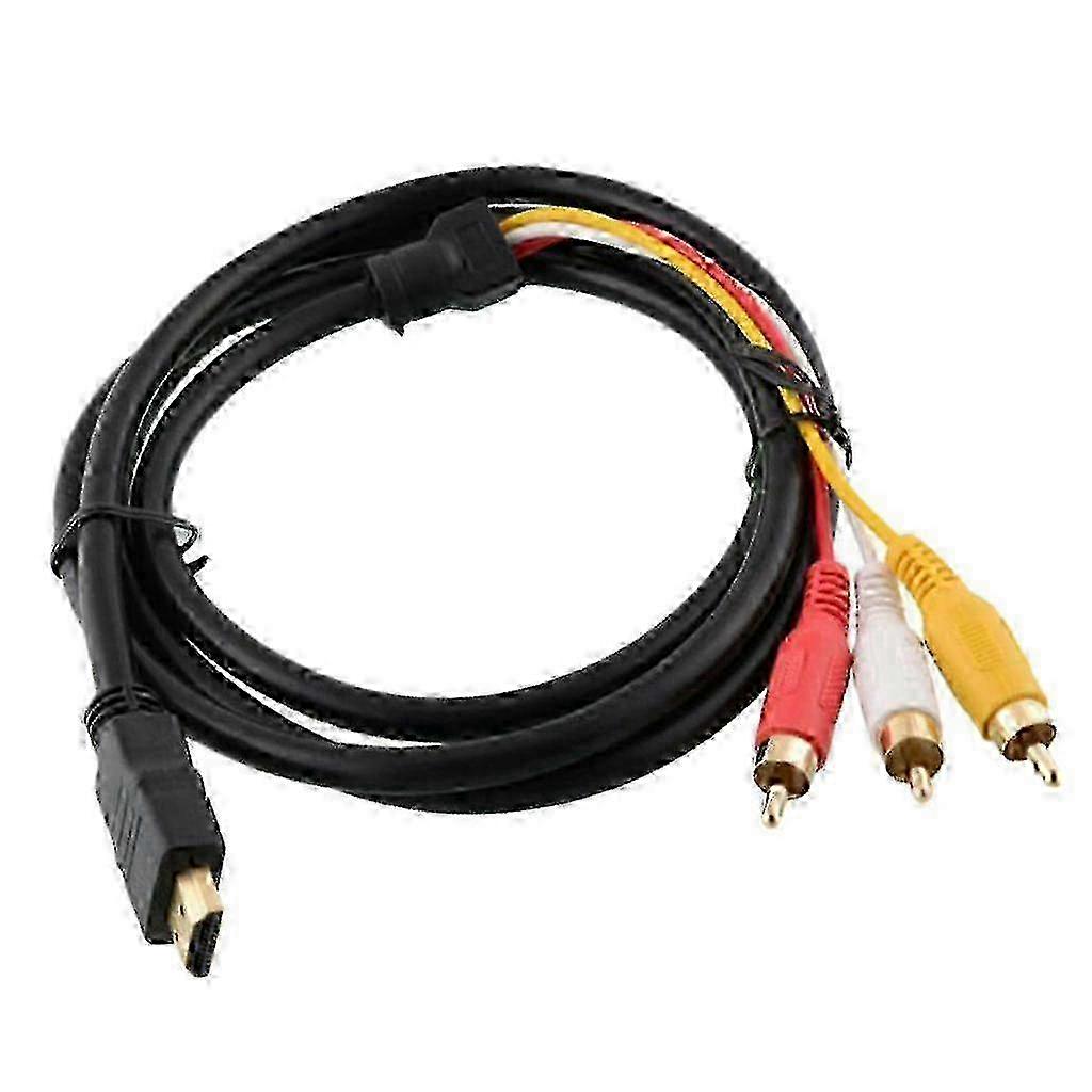 Tangle-Free RCA Cable 5ft Gold Tip