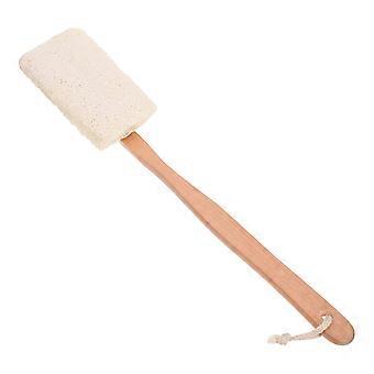 Back Scrubber Tool for Bathing with 2Pcs Natural Light Yellow Loofah