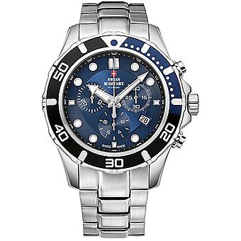 Swiss Military Swiss Quartz Analog Man Watch with SM34044.03 Stainless Steel Bracelet