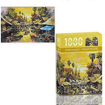 Adult Jigsaw Puzzle 1000 Piece Mini Travel Size Tiny Piece Challenge Compact Giftable Design