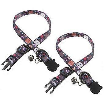 Cat Collar Breakaway Kitten Collar with Bell for Pet Use Adjustable 2Pcs