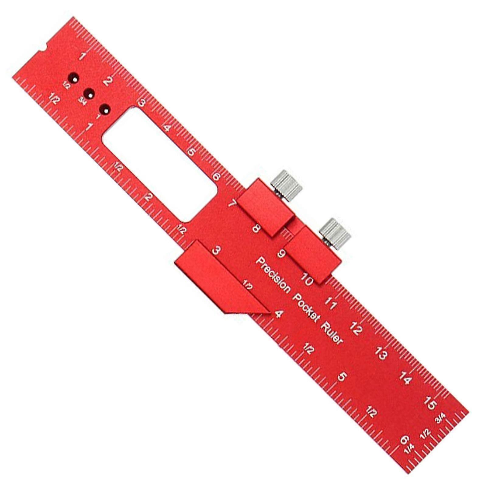 Precision Slide-Stop Aluminum Ruler