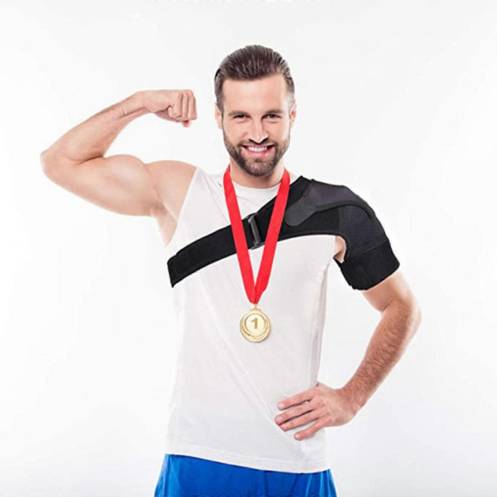 Adjustable Shoulder Brace Compression Support Wrap for Dislocation, Rotator Cuff & Tendonitis Relief