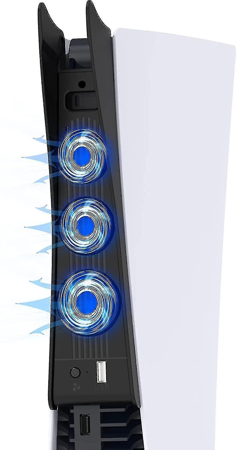 מאוורר קירור עם תאורת LED לקונסולת מהדורת דיסק דיגיטלית פלייסטיישן 5