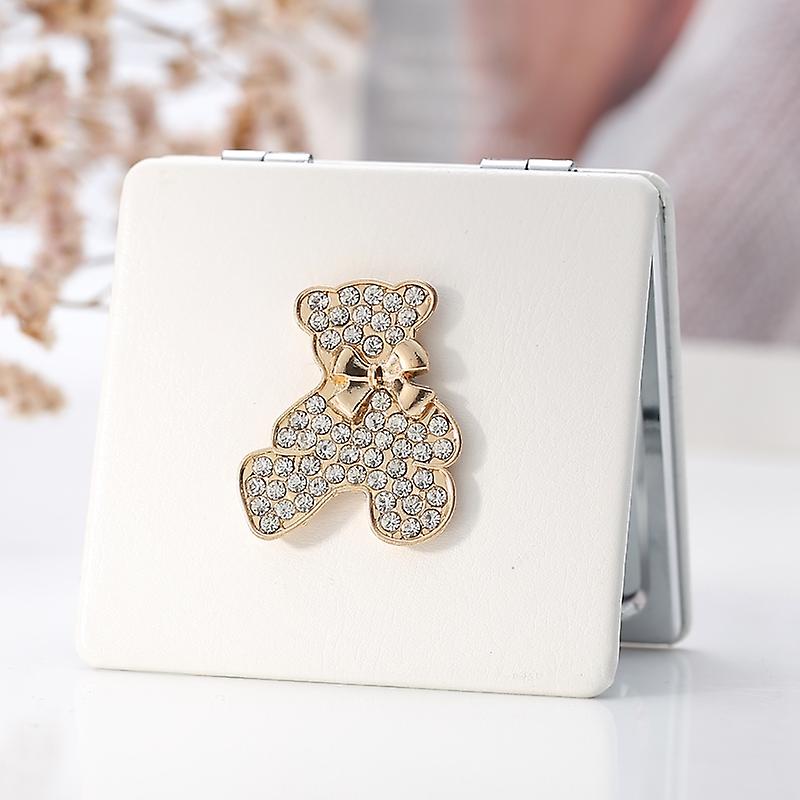 PU Leather Double-sided Folding Mirror