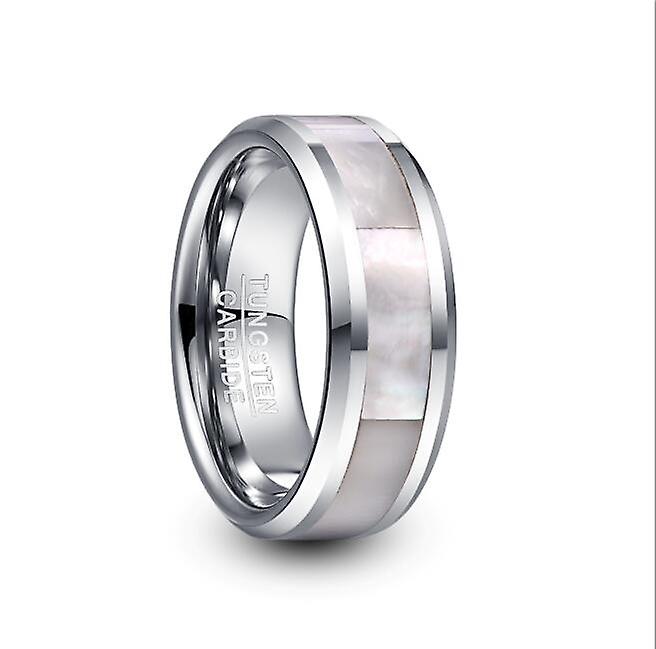 8mm Width Men's Tungsten Carbide Steel Ring