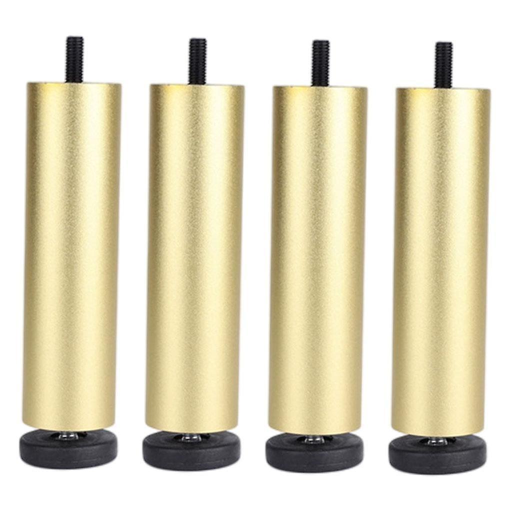 4pcs Έπιπλα κραμάτων αργιλίου πόδια καναπές καναπές τραπέζι ντουλάπι TV Stand πόδια ασήμι 6cm