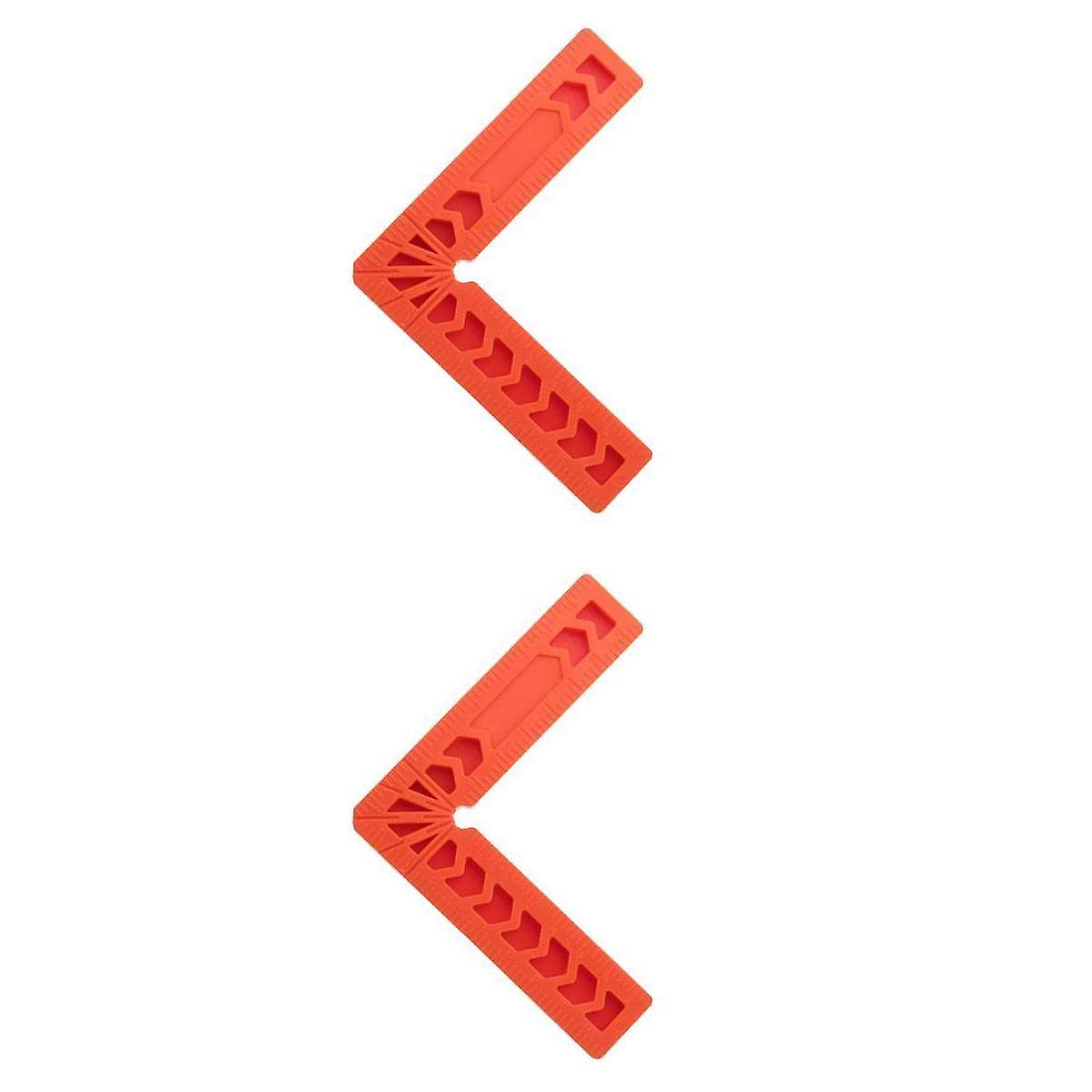 2Pcs 90 Deg L Shape Square Right Angle Clamps Corner Clamping Ruler 3in 4in
