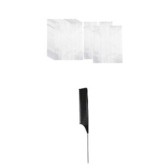 50 stuks waterdichte wegwerp haar knippen Cape Gown kapper schort + kam