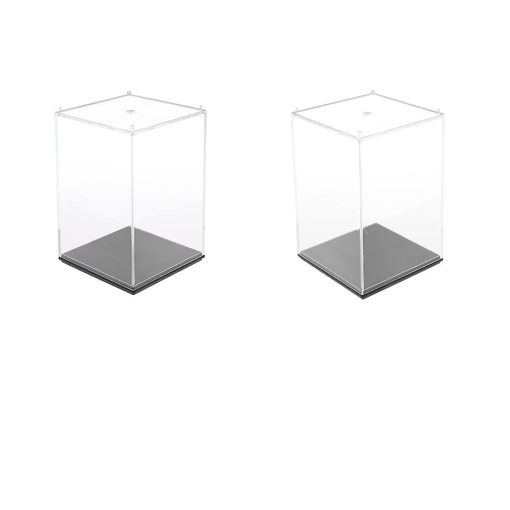 2 Piece 7x7x10cm Model Display Case Dustproof Protection Display Box