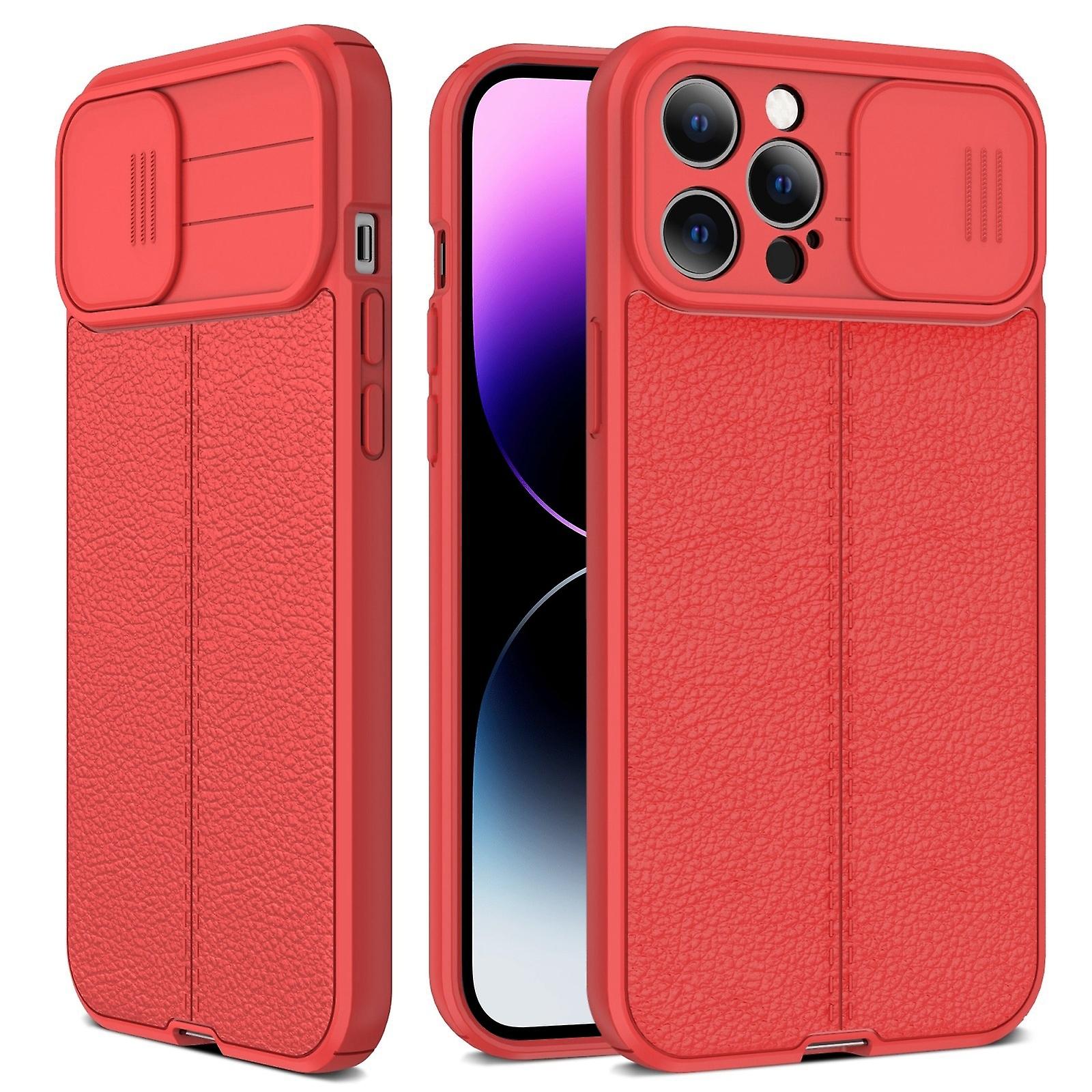 Litchi Texture TPU Case For iPhone 14 Pro Max