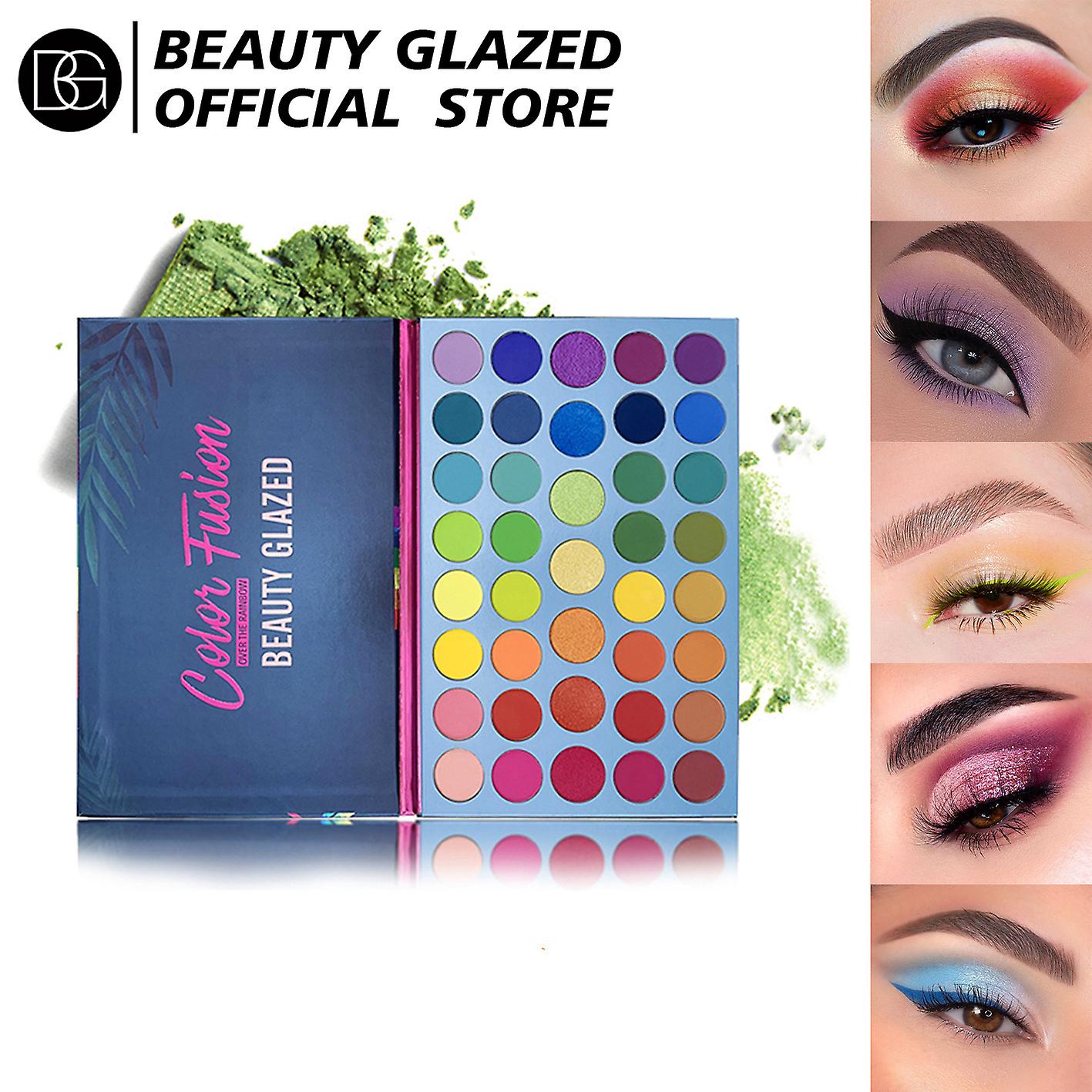 39 Colors Rainbow Fluorescent High Glossy Matte Eyeshadow Palette Stage Makeup