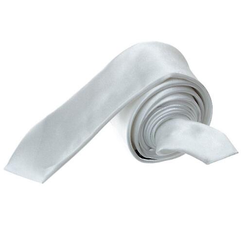 Menns Plain Satin Skinny Neck Tie
