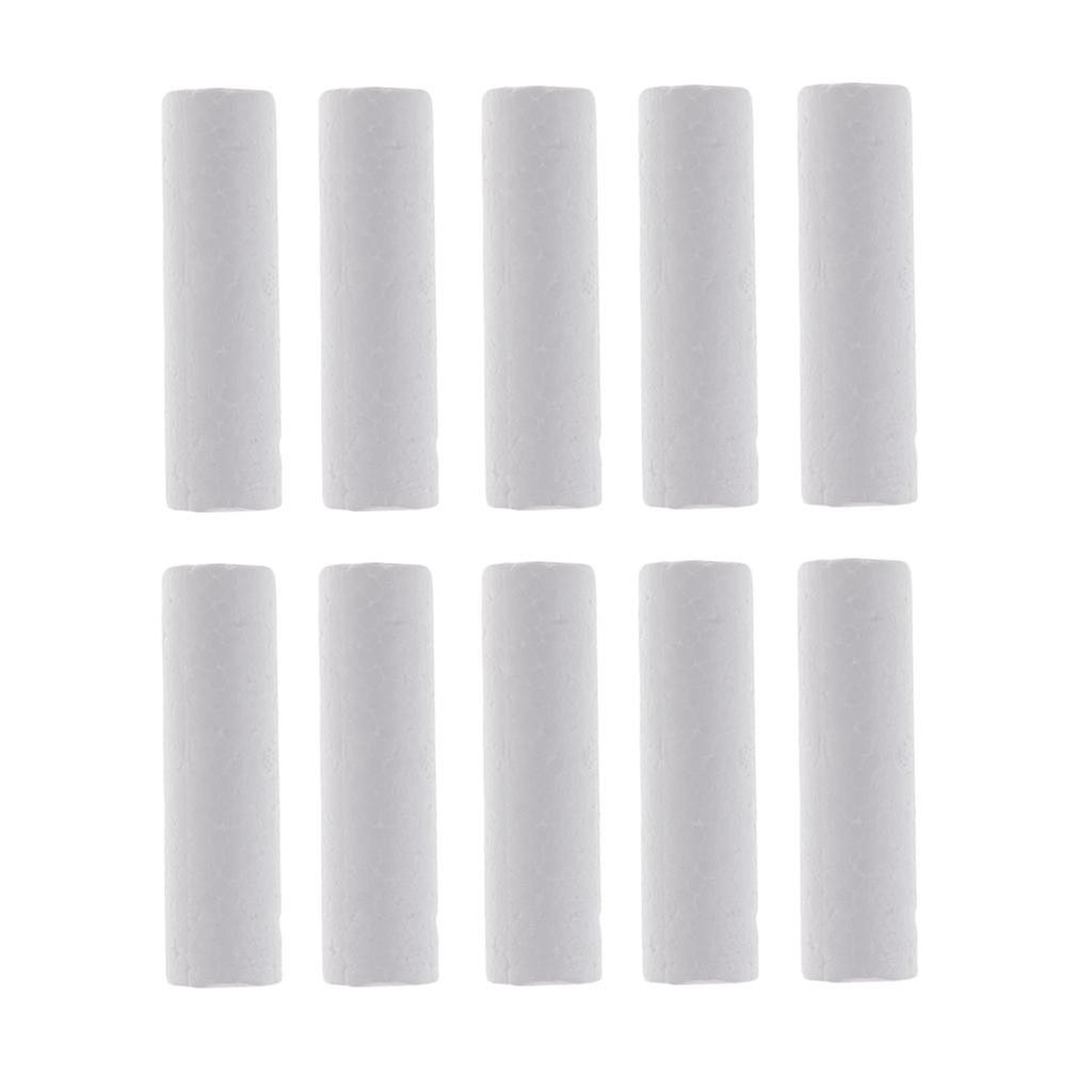 10 Piece DIY Cylinder Shape Styrofoam Foam Material for Kids Craft 3.9x3.9cm