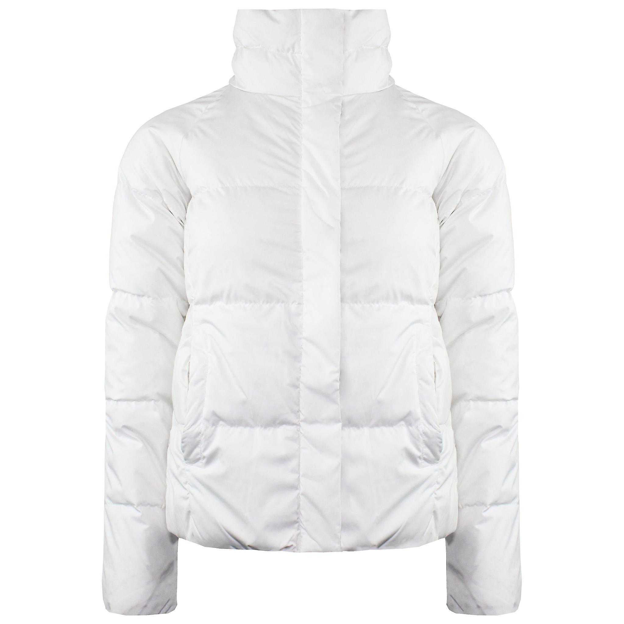 Timberland Long Sleeve Zip Up White Womens Puffer Coat 7443J 130