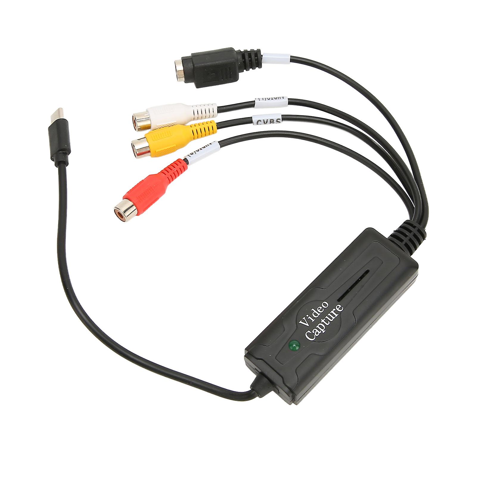 Type C Video Capture Card 1 Channel Video Capture Card Converter for Cell Phone Computer Set Top Box Monitor AV